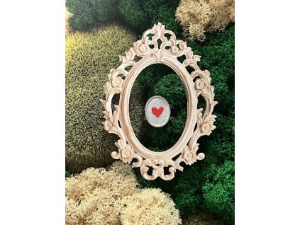 Smaltovaný prsten "Červené srdce"