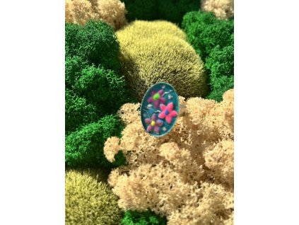 Smaltovaný prsten "Letní louka"