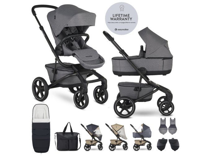 EASYWALKER Kočík kombinovaný Jimmey Iris Grey XXL RWS