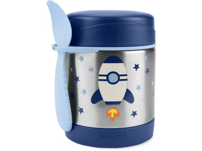 SKIP HOP Spark Style Termoska na jedlo s lyžičkou/vidličkou Raketa 325 ml, 3r+