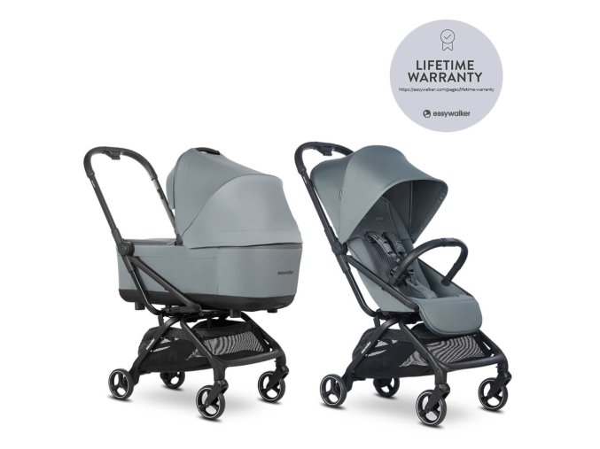 Easywalker Kombinovaný kočík Rockey S - Smooth Grey