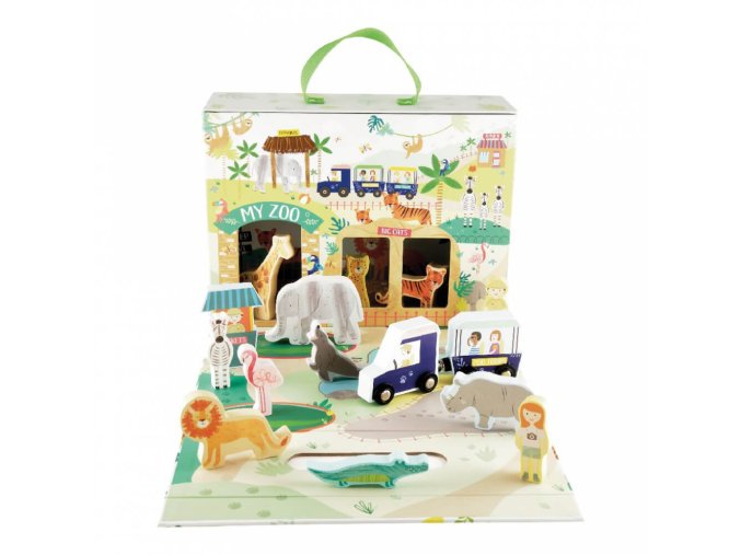 Floss&Rock Playbox s drevenými figúrkami Džungľa