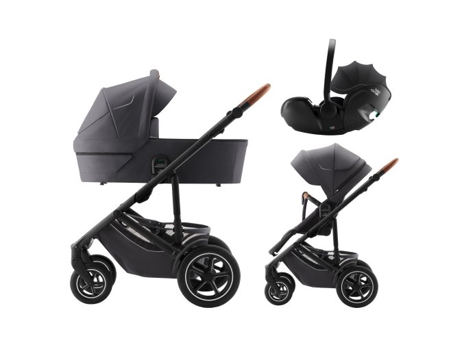BRITAX RÖMER Kombinovaný kočík 3v1 Smile 5Z Classic - Midnight Grey