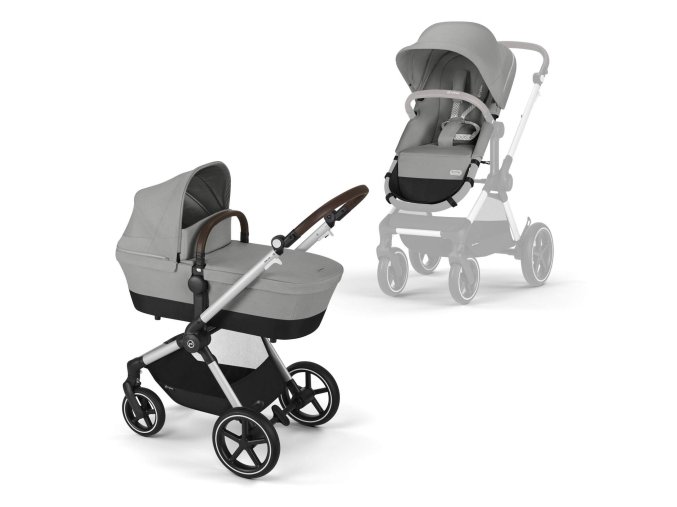 Cybex Kombinovaný kočík EOS Lux SLV - Stone Grey
