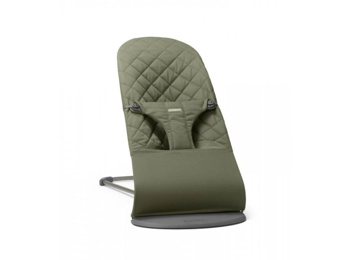 BabyBjorn Lehátko Bouncer Bliss Cotton Woven - Dark Green