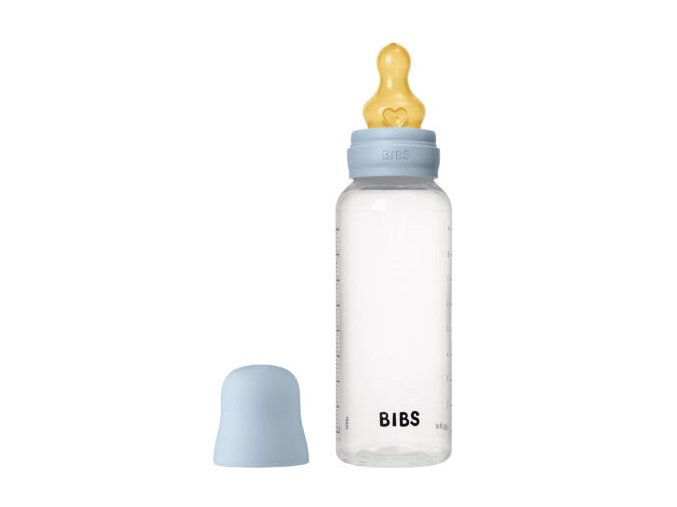 BIBS antikolikova dojcenska flasa s kaucukovym cumlikom 270ml Baby Blue 5017231 5713795265367 500x500