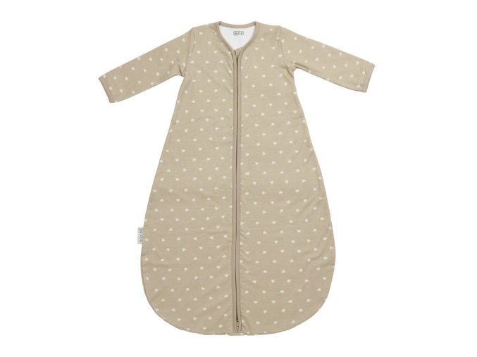 Meyco Jersey Spací vak s rukávmi Sweet Heart Sand