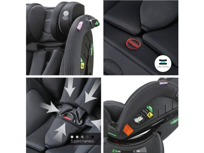 cozy n safe fitzroy i size autosedacka 40 135 bez isofixu onyx 202513
