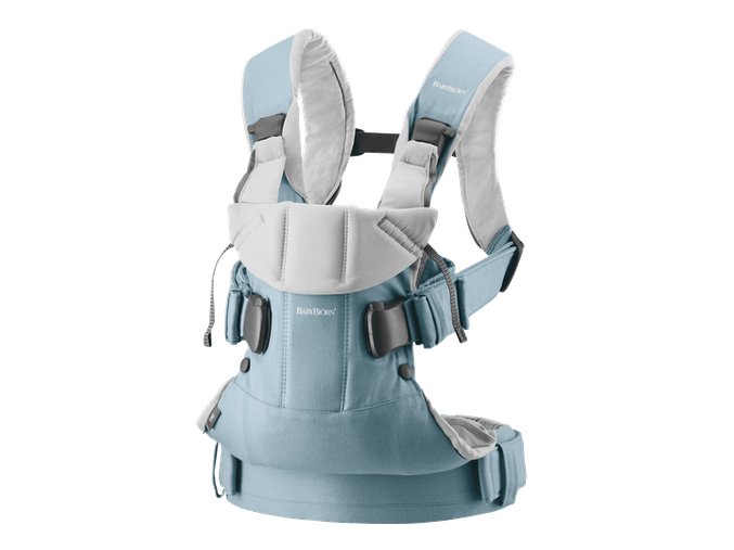 vyr 356 babybjorn baby carrier one light blue light grey cotton mix 098046 001