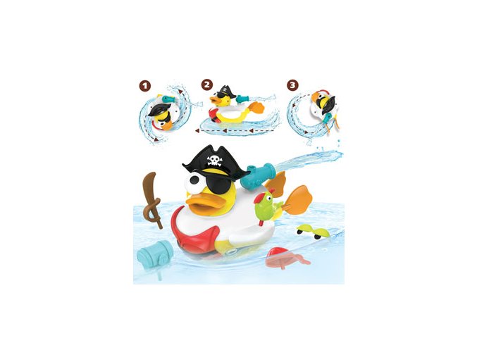 Yookidoo Kreatívna plávacia kačica - pirát