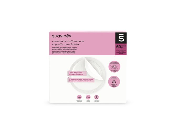 SUAVINEX Absorpčné vložky - 60 párov