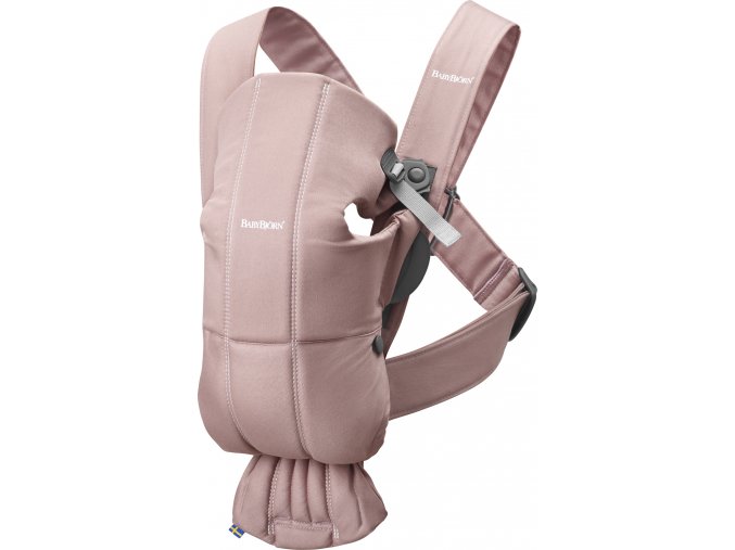 BabyBjorn Nosič MINI cotton - Dusty Pink