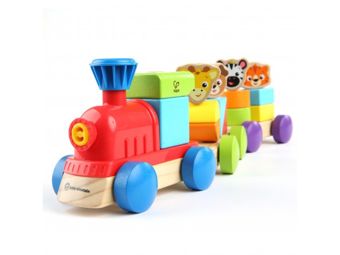 Baby Einstein Hračka drevená Discovery Train HAPE 18m+