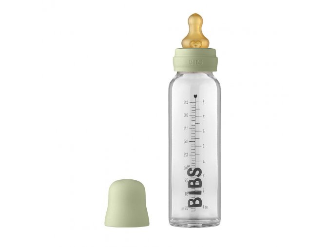 BIBS Baby Bottle sklenená fľaša 225ml - Sage