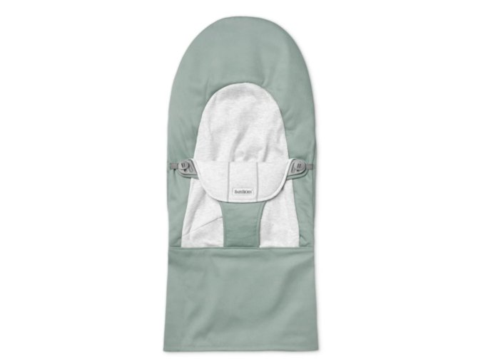 BabyBjorn Poťah na lehátko Soft Cotton JERSEY - Light Sage / grey