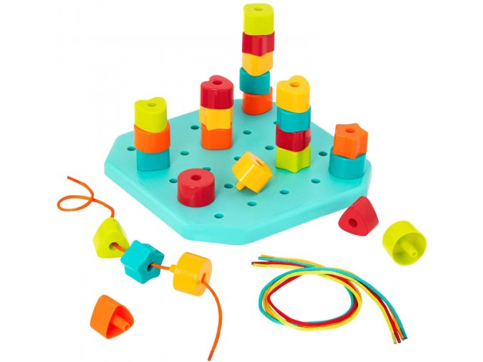 B-Toys Navliekacie a stohovacie tvary Count & Match