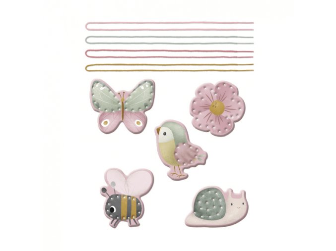 Taf Toys Šnurovacie karty - Kvety a motýle