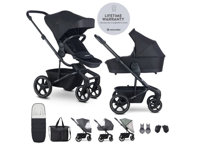 EASYWALKER Kočík kombinovaný Harvey⁵ XXL RWS - Midnight Black