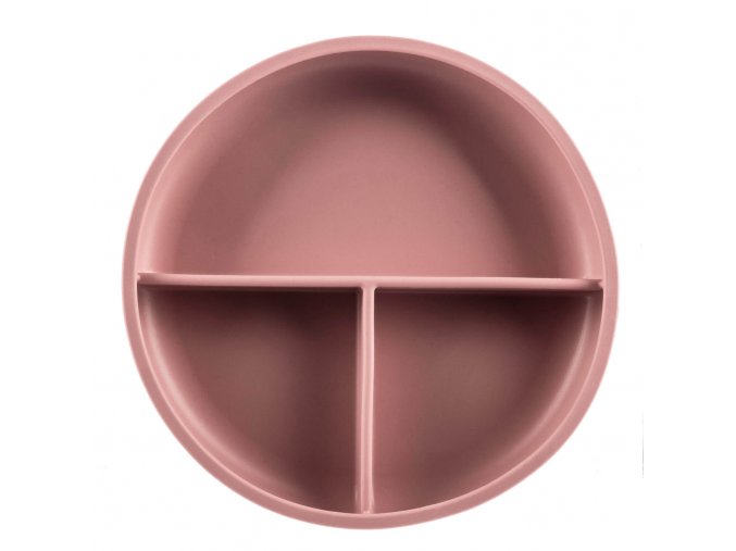 Zopa Silikónový delený tanier s prísavkou - Old Pink