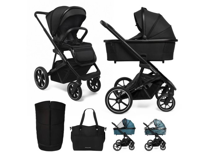Muuvo Kombinovaný kočík Slick 2.0 - Classic Black