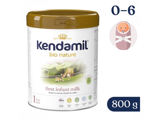 Kendamil Dojčenské mlieko BIO Nature 1 DHA+ 800g