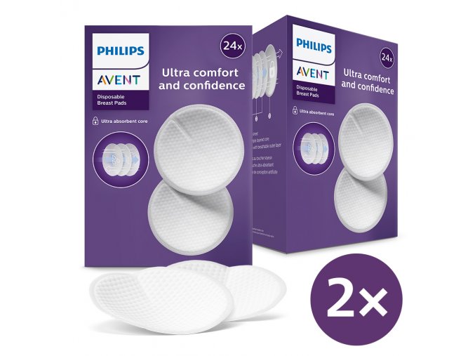 Philips AVENT Vložky do podprsenky jednorazové 2x24 ks