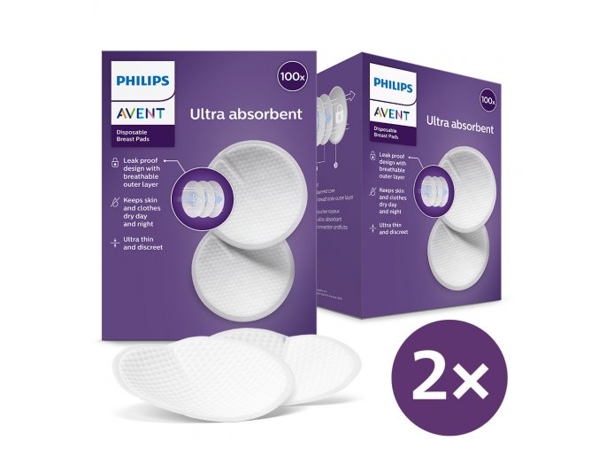 Philips AVENT Vložky do podprsenky jednorazové 2x100 ks