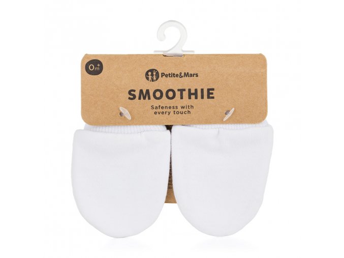 PETITE&MARS Rukavičky kojenecké Smoothie Infinity White