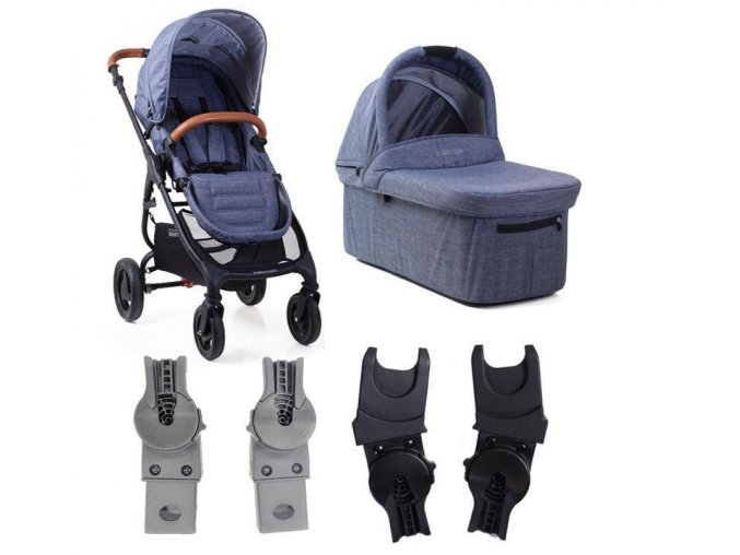 VALCO BABY Kočík kombinovaný Trend 4 Ultra Denim vrátane adaptérov k autosedačke