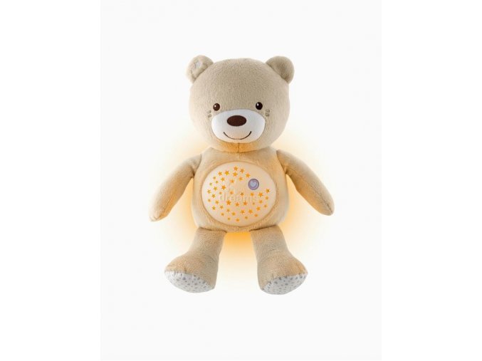 CHICCO Medvedík uspávačik s projektorom a hudbou Baby Bear First Dreams - neutral béžová 0m+