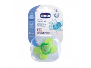 CHICCO Cumlík Physio Comfort silikónový zelený 12m+ 1 ks