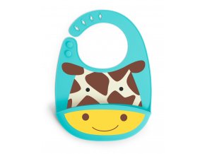 SKIP HOP Zoo Podbradník silikónový Žirafa 6m+