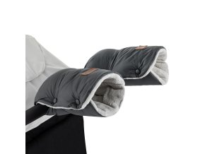 PETITE&MARS Rukávnik / rukavice Jasie na kočík Charcoal Grey