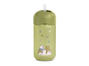 Suavinex Fľaša so slamkou BEAR 340ml - Zelená