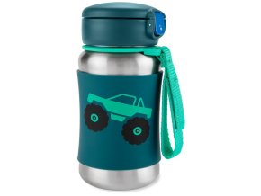 SKIP HOP Spark Style Fľaša so slamkou na vodu nerez Monster Truck 12m+