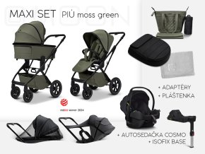 MOON Maxi set PIÚ - Moss green