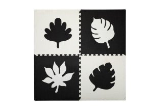 MoMi Penové puzzle hracia podložka FELI - Čierna