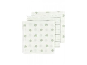 Meyco Mušelínové plienky 70x70cm 3ks - Dot stripe Soft green