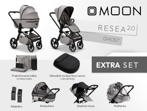 MOON Kombinovaný kočík RESEA 2.0 - Ghost
