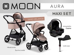 MOON Kombinovaný kočík AURA - Sand Melange