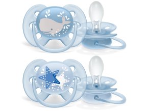 Philips AVENT Cumlík Ultrasoft Premium decor 6-18m chlapec 2 ks