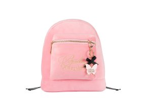 Back pack, Pink velvet