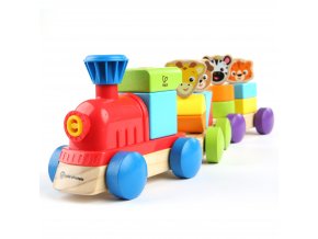 Baby Einstein Hračka drevená Discovery Train HAPE 18m+