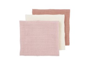 Meyco Mušelínové plienky 70x70cm 3ks - Soft rose/rose/natural