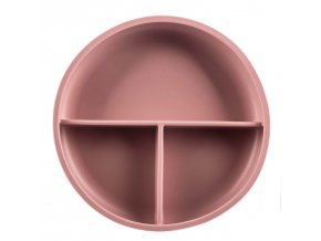 Zopa Silikónový delený tanier s prísavkou - Old Pink