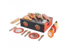 Zopa Drevený BBQ gril set