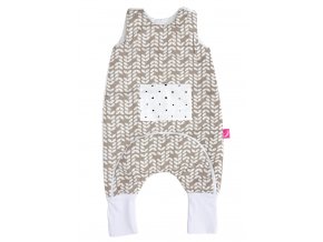 MOTHERHOOD Vak spací s nohavicami a vreckom Beige Classics 1-1,5r 2 tog