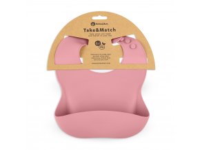 PETITE&MARS Podbradník silikónový Take&Match Dusty Rose 6m+