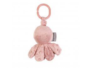 NATTOU Chobotnička vibračná na C krúžku dusty pink 20 cm Lapidou