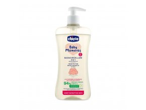 CHICCO Šampón micelárny na vlasy a telo s dávkovačom Baby Moments Sensitive 94 % prírodných zložiek